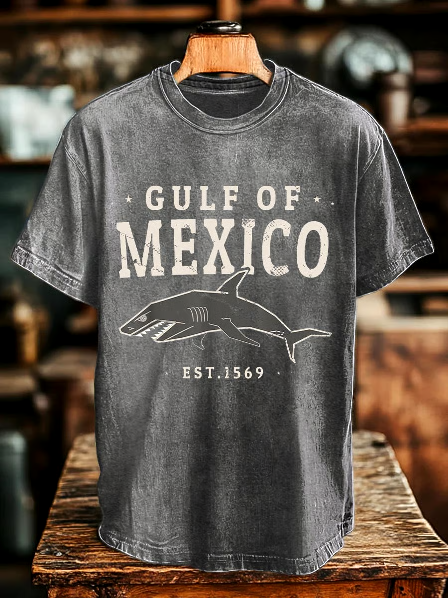 ?Buy 3 get 12% off丨Men's Gulf Of Mexico Print T-shirt
