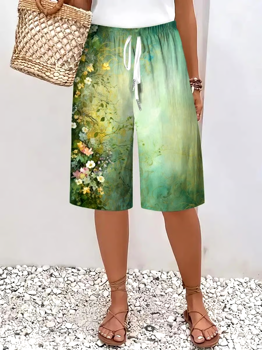 ?Buy 3 get 12% off丨Women's Casual Vintage Floral Print Cotton and Linen Pants