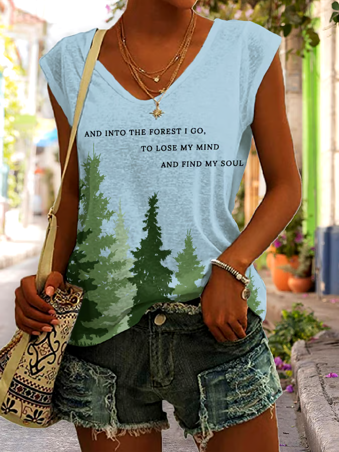 ?Buy 3 get 12% off丨Women's National Park Protection Print Tank Top
