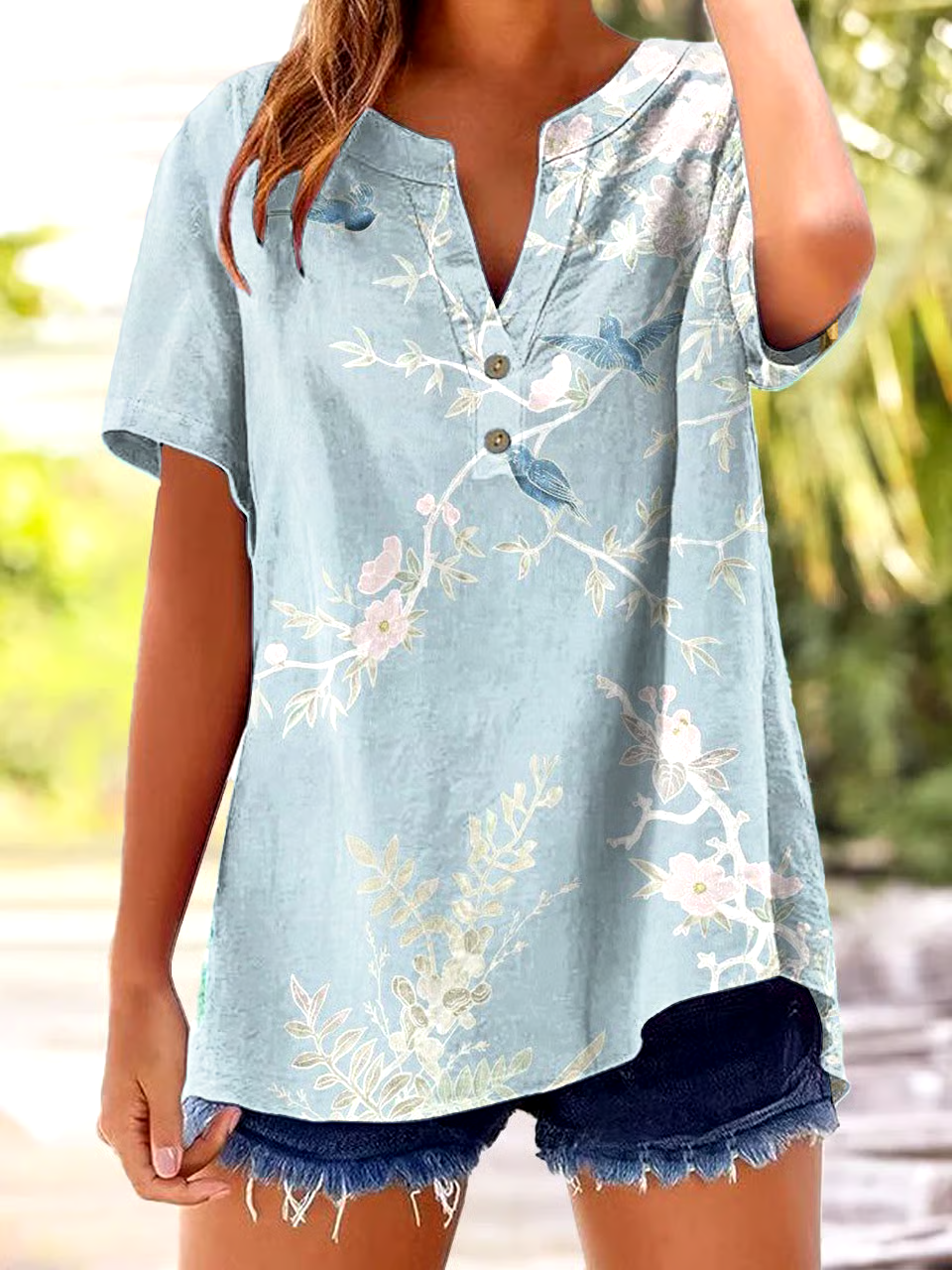 ?Buy 3 get 12% off丨Women's Casual Retro Heart Cotton And Linen Print Shirt