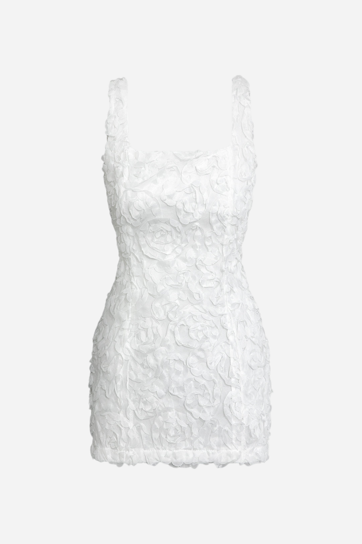 Doris Floral Applique Lace-up Mini Dress