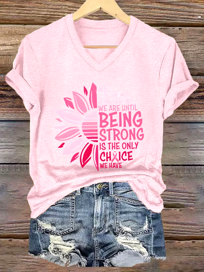 ?Buy 3 get 12% off丨Women's Casual Breast Cancer Graphic Short Sleeve T-Shirt