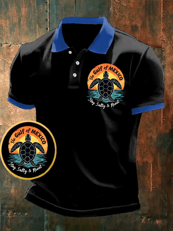 ?Buy 3 get 12% off丨Men's Gulf Of Mexico Printed POLO Shirt