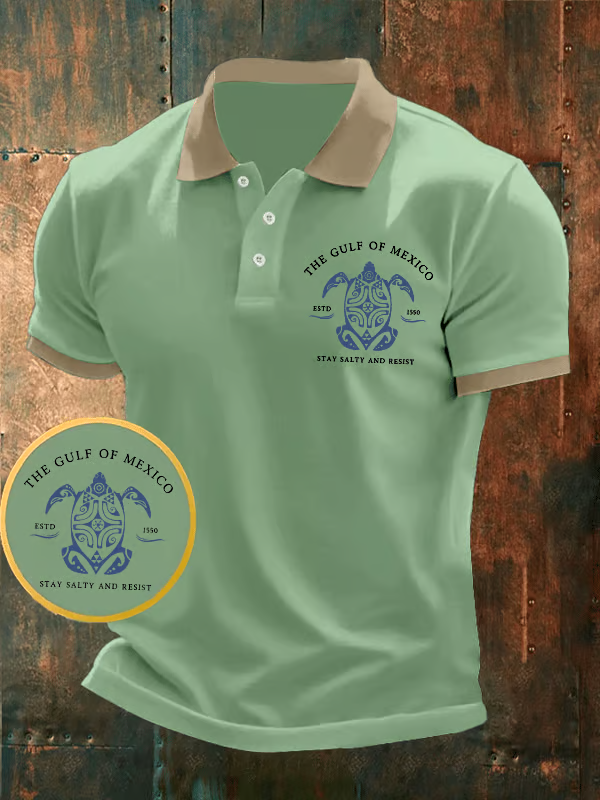 ?Buy 3 get 12% off丨Men's Gulf Of Mexico Printed POLO Shirt