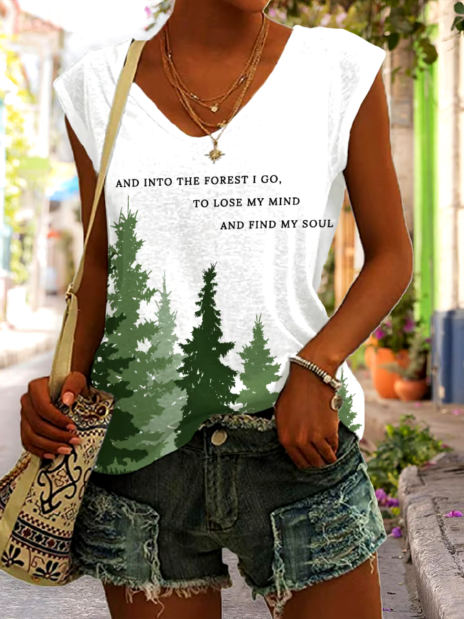 ?Buy 3 get 12% off丨Women's National Park Protection Print Tank Top