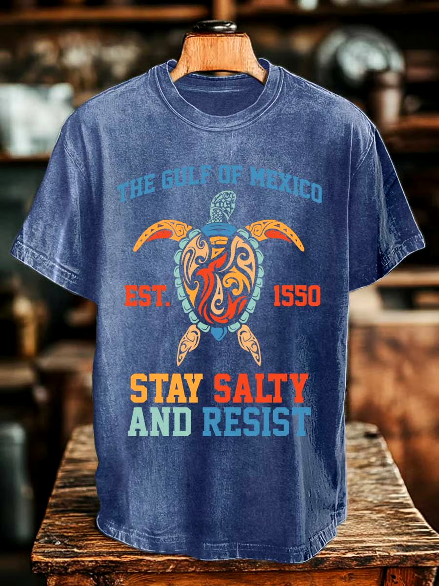 ?Buy 3 get 12% off丨Men's Gulf Of Mexico Print T-shirt