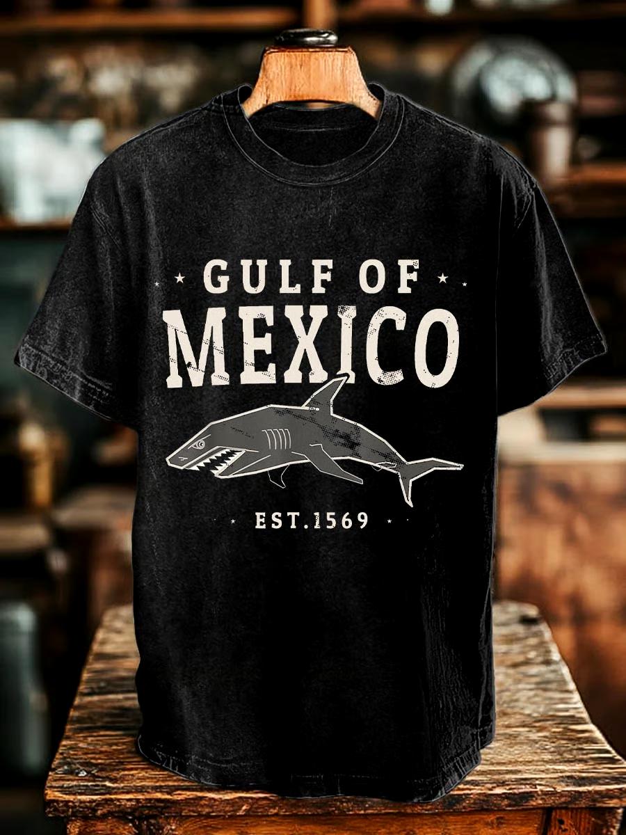 ?Buy 3 get 12% off丨Men's Gulf Of Mexico Print T-shirt