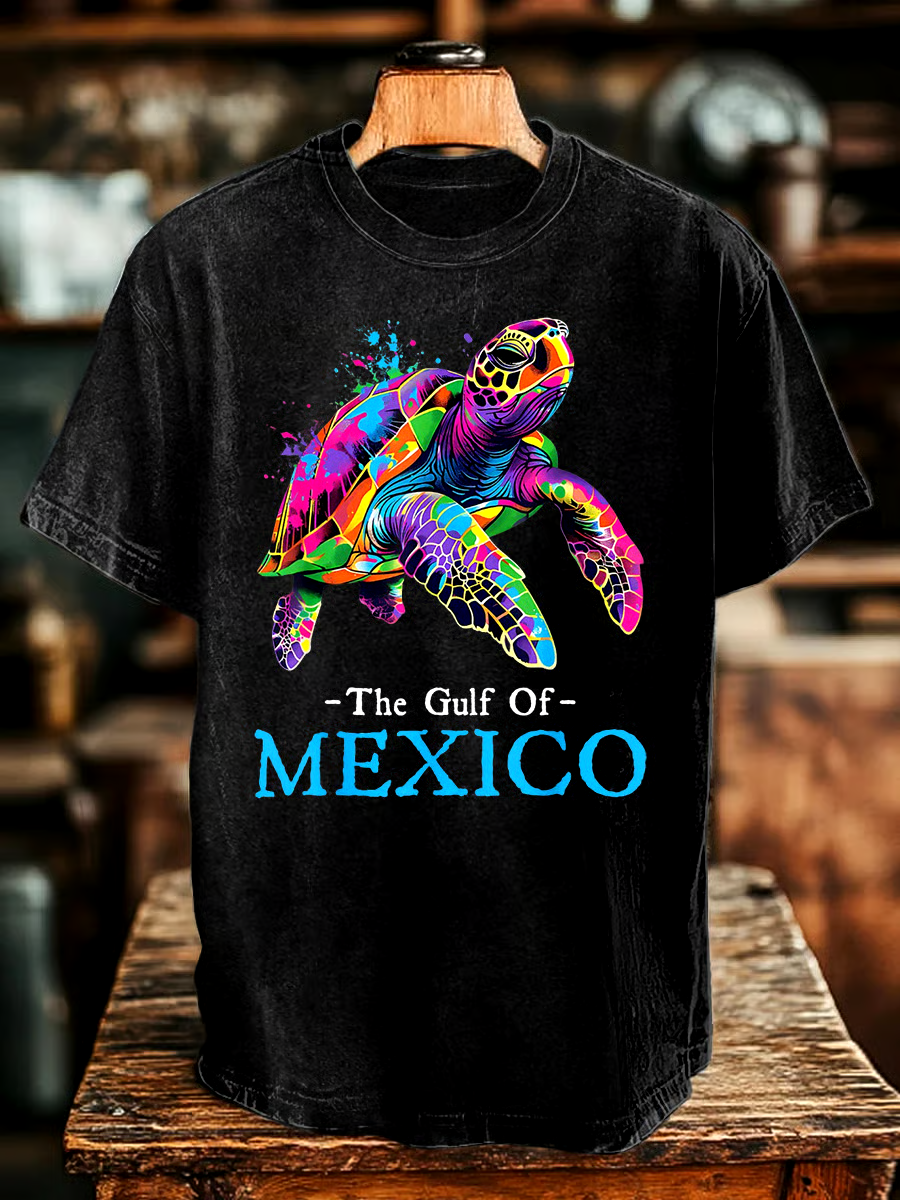 ?Buy 3 get 12% off丨Men's Gulf Of Mexico Print T-shirt