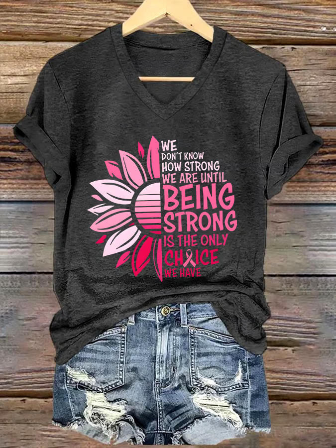 ?Buy 3 get 12% off丨Women's Casual Breast Cancer Graphic Short Sleeve T-Shirt