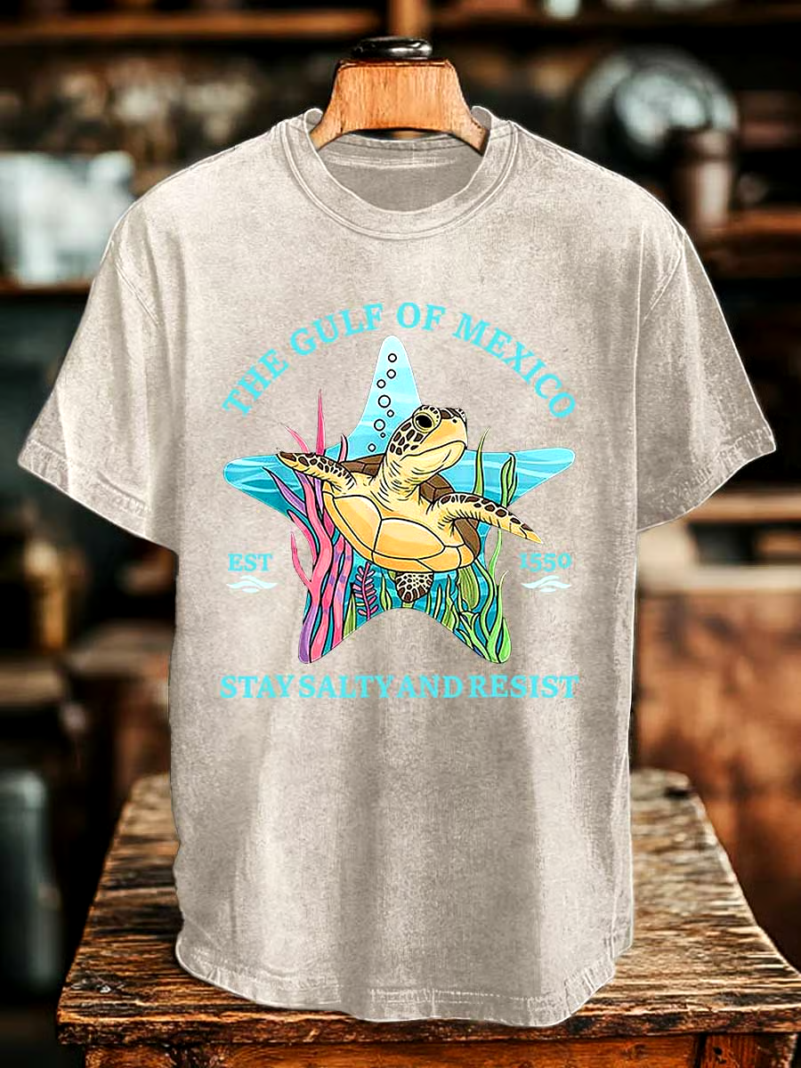 ?Buy 3 get 12% off丨Men's Gulf Of Mexico Print T-shirt