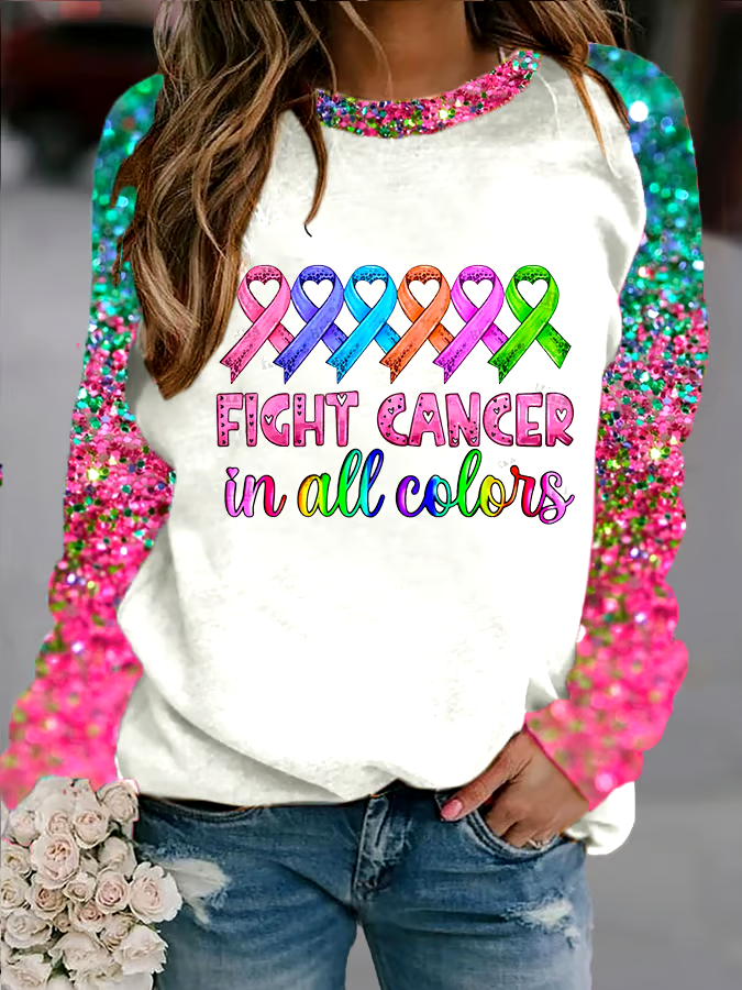 ?Buy 3 get 12% off丨Breast Cancer Print Sweatshirt