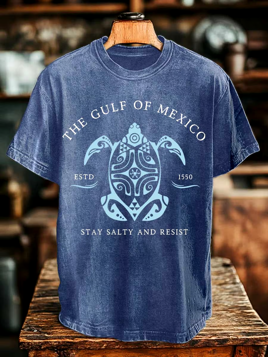 ⭐⭐⭐⭐⭐丨Men's Gulf Of Mexico Print T-shirt