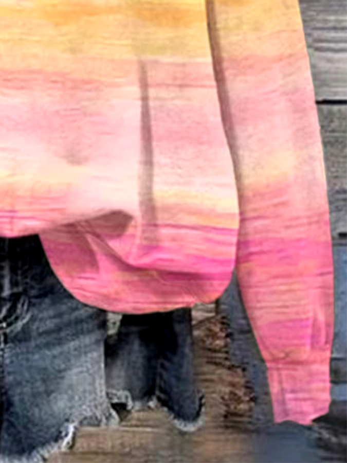 ?Buy 3 get 12% off丨Women's Breast Cancer Awareness Print Long Sleeve Sweatshirt