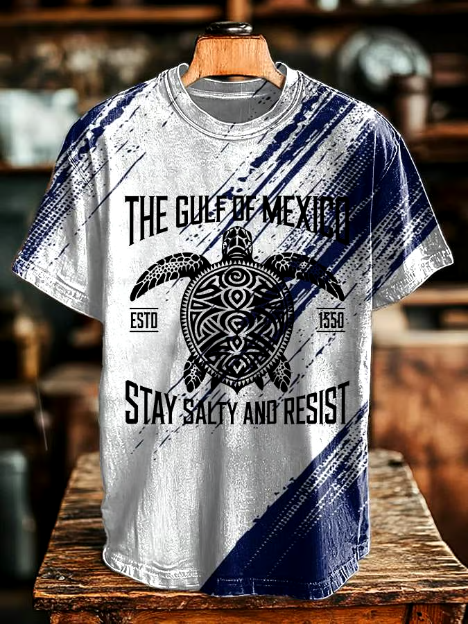 ?Buy 3 get 12% off丨Men's Gulf Of Mexico Print T-shirt