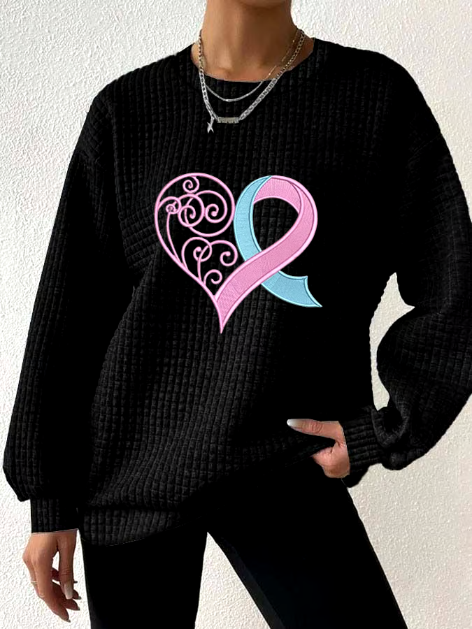 ?Buy 3 get 12% off丨Women's Pink Heart Checkered Sweatshirt