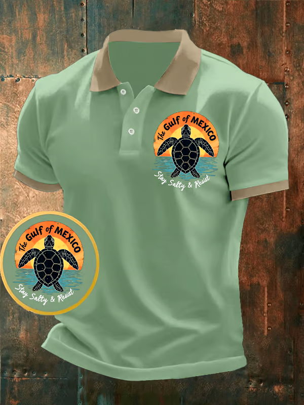 ?Buy 3 get 12% off丨Men's Gulf Of Mexico Printed POLO Shirt