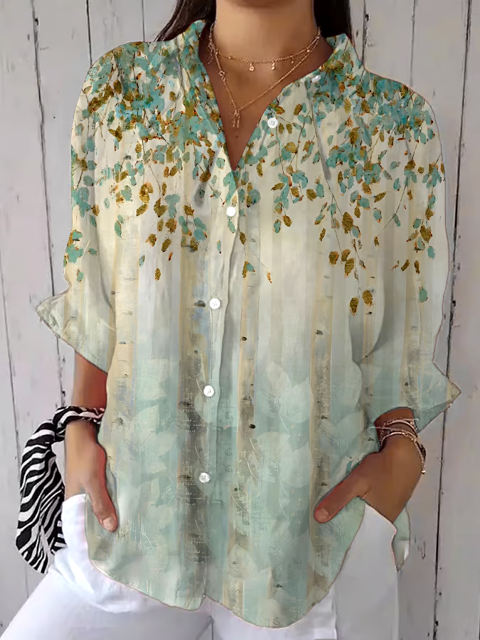 ?Buy 3 get 12% off丨Women's Casual Retro Forest Animal Print Cotton And Linen Shirt丨?100% natural cotton