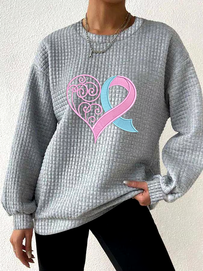 ?Buy 3 get 12% off丨Women's Pink Heart Checkered Sweatshirt