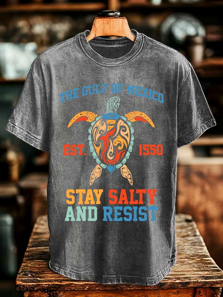 ?Buy 3 get 12% off丨Men's Gulf Of Mexico Print T-shirt