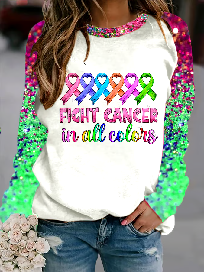 ?Buy 3 get 12% off丨Breast Cancer Print Sweatshirt