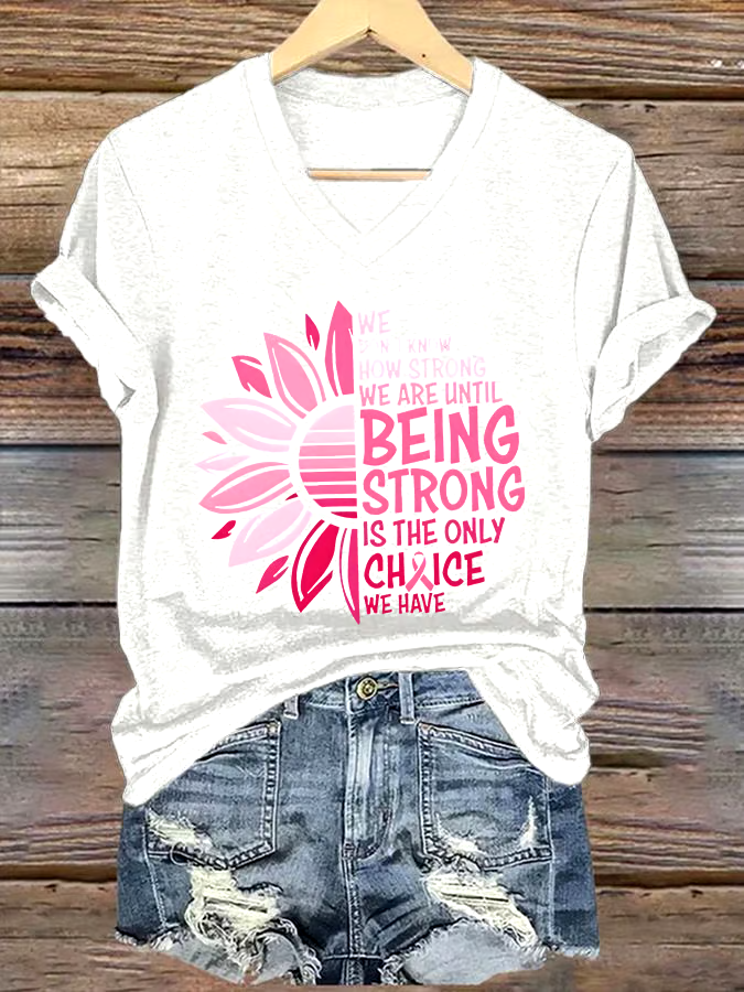 ?Buy 3 get 12% off丨Women's Casual Breast Cancer Graphic Short Sleeve T-Shirt