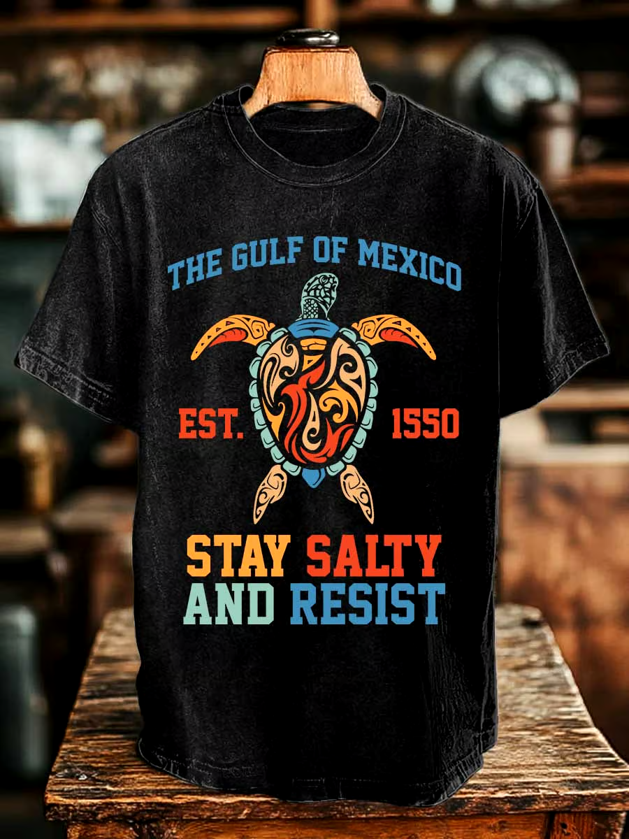 ?Buy 3 get 12% off丨Men's Gulf Of Mexico Print T-shirt
