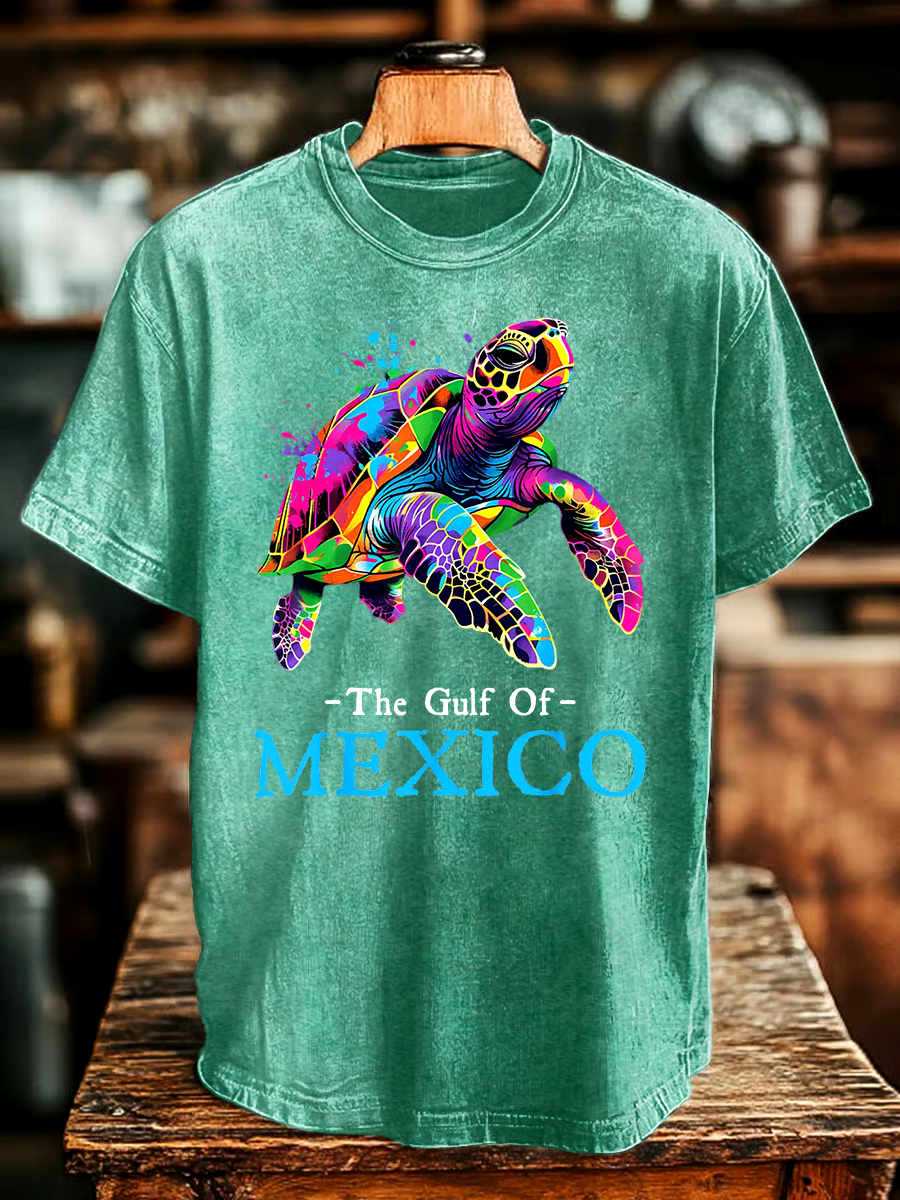 ?Buy 3 get 12% off丨Men's Gulf Of Mexico Print T-shirt