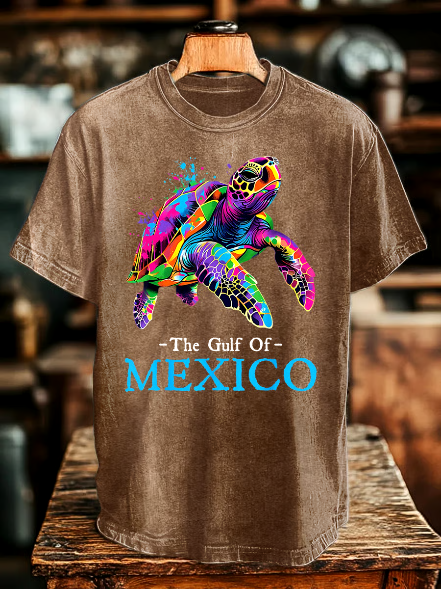 ?Buy 3 get 12% off丨Men's Gulf Of Mexico Print T-shirt