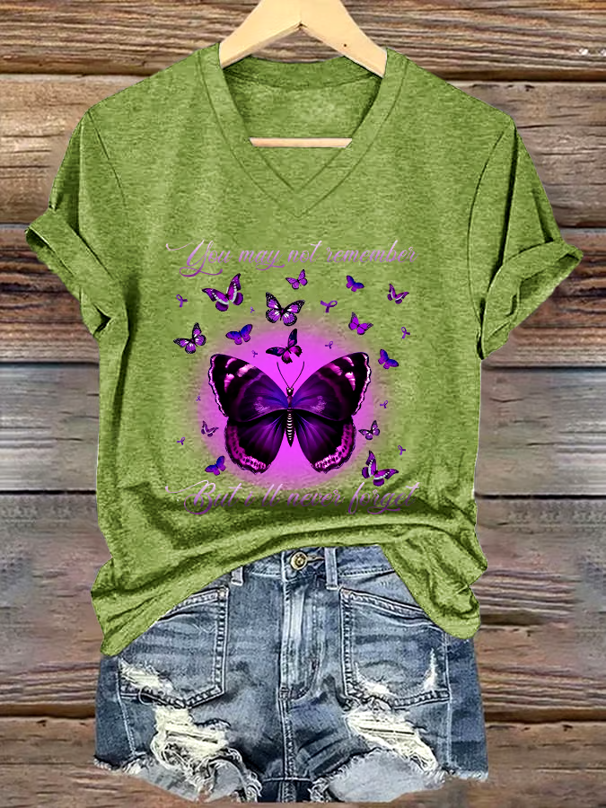 ?Buy 3 get 12% off丨Women's You May Not Remember, But I Will Never Forget Printed Short-Sleeved T-Shirt