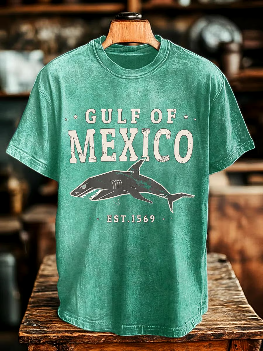 ?Buy 3 get 12% off丨Men's Gulf Of Mexico Print T-shirt
