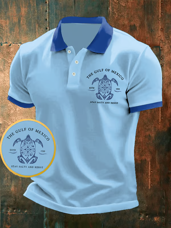 ?Buy 3 get 12% off丨Men's Gulf Of Mexico Printed POLO Shirt