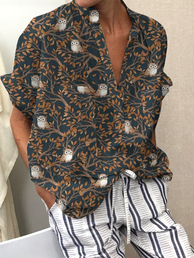 ?Buy 3 get 12% off丨Women's Retro Forest Style Pocket Splicing Loose Casual Shirt丨?100% natural cotton