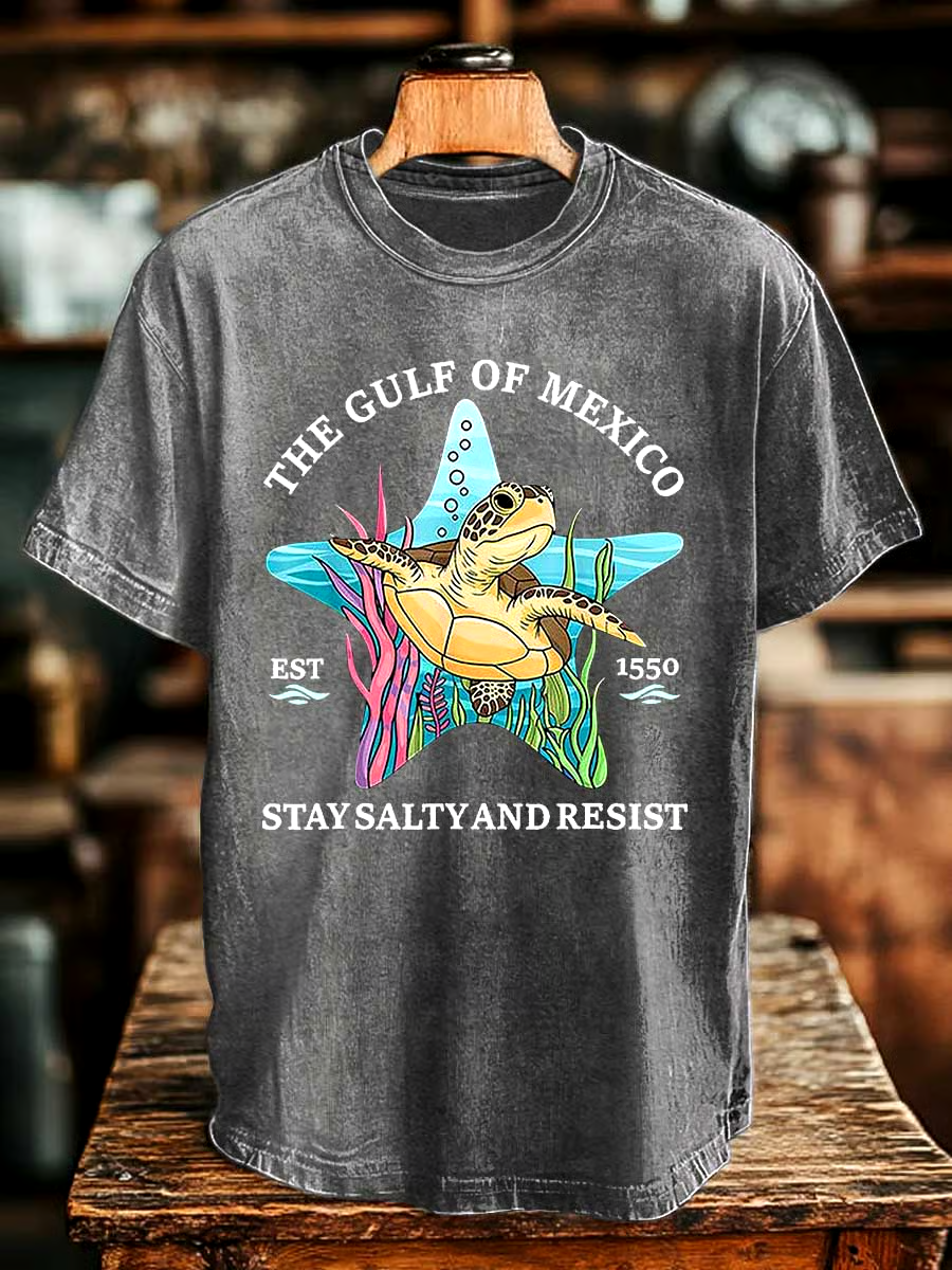 ?Buy 3 get 12% off丨Men's Gulf Of Mexico Print T-shirt