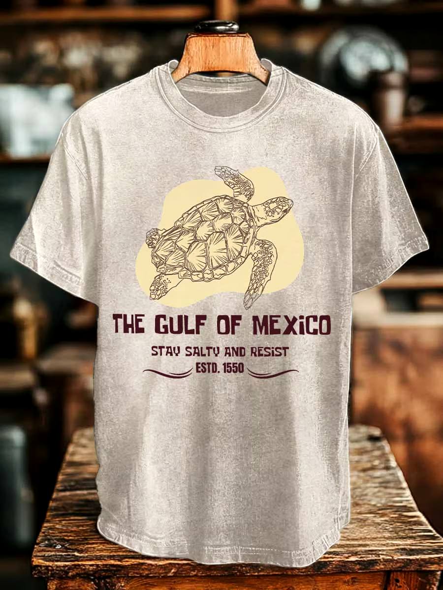 ?Buy 3 get 12% off丨Men's Gulf Of Mexico Print T-shirt