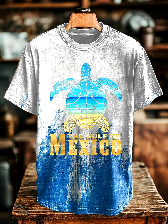 ?Buy 3 get 12% off丨Men's Gulf Of Mexico Print T-shirt
