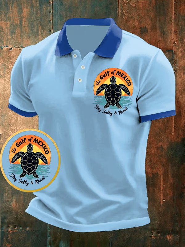 ?Buy 3 get 12% off丨Men's Gulf Of Mexico Printed POLO Shirt