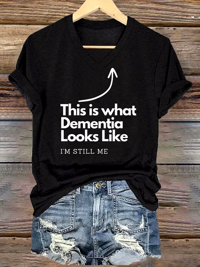 ?Buy 3 get 12% off丨Women's Alzheimer's This Is What It Looks Like When I Lose My Memory But I'm Still Me Printed Short-Sleeved T-Shirt