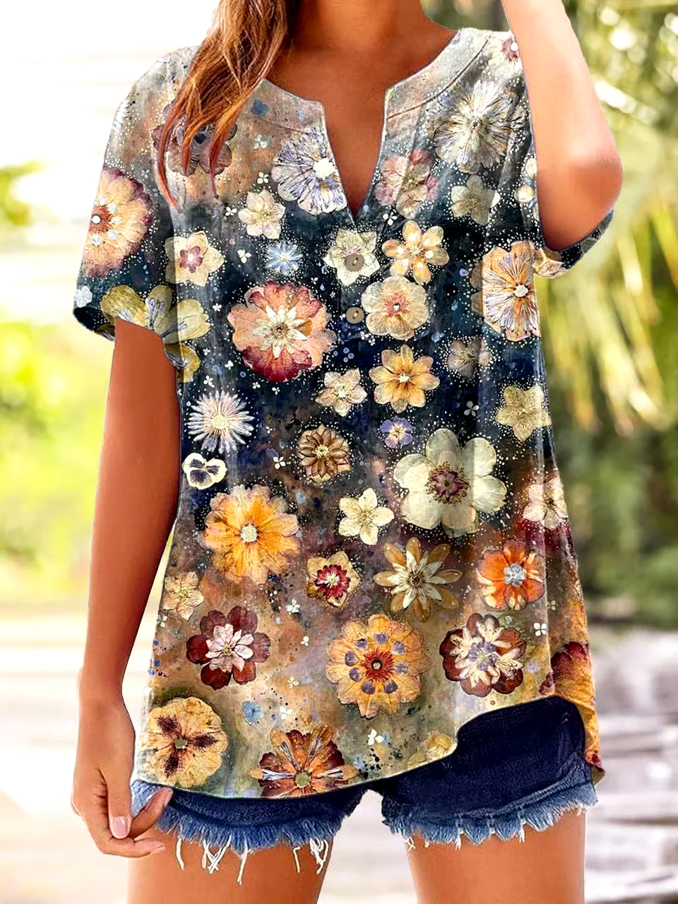 ?Buy 3 get 12% off丨Women's Retro Casual Floral Cotton and Linen Top