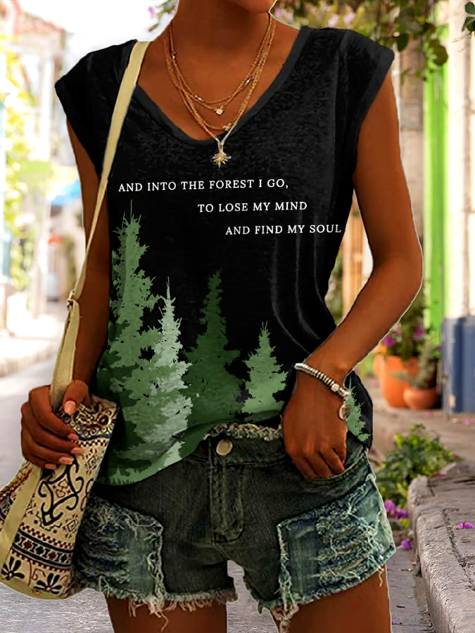 ?Buy 3 get 12% off丨Women's National Park Protection Print Tank Top