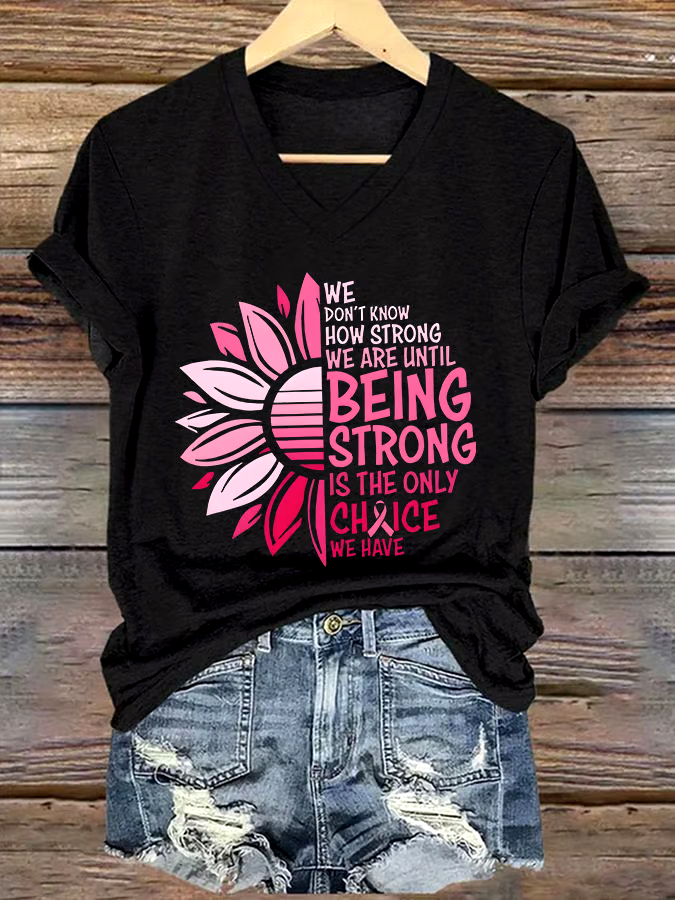 ?Buy 3 get 12% off丨Women's Casual Breast Cancer Graphic Short Sleeve T-Shirt