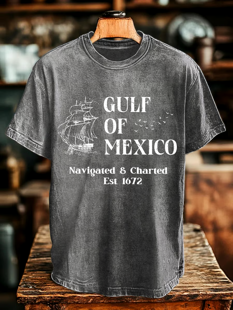 ⭐⭐⭐⭐⭐丨Men's Gulf Of Mexico Print T-shirt