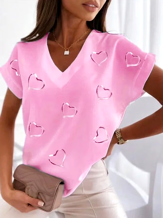 ?Buy 3 get 12% off丨Women's Breast Cancer Print Short Sleeve T-Shirt