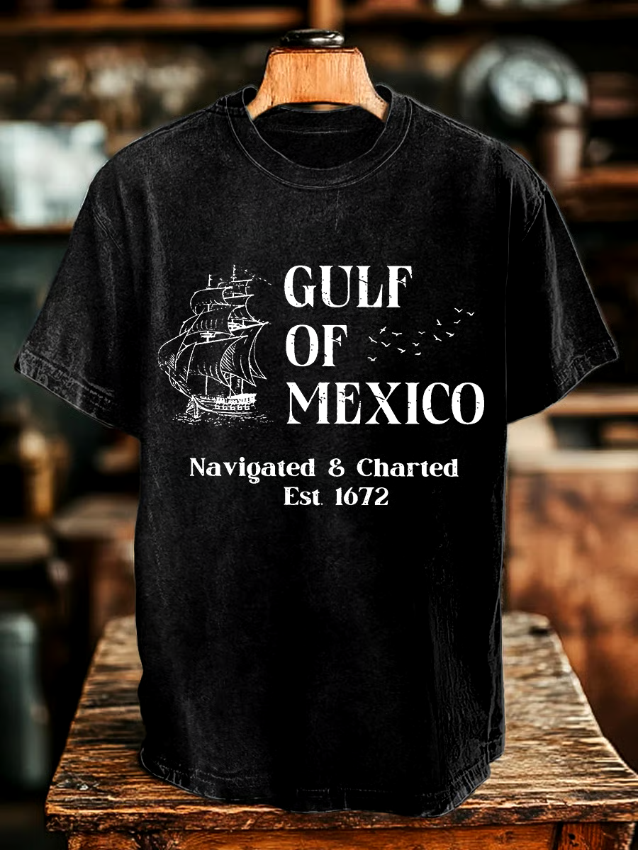 ⭐⭐⭐⭐⭐丨Men's Gulf Of Mexico Print T-shirt