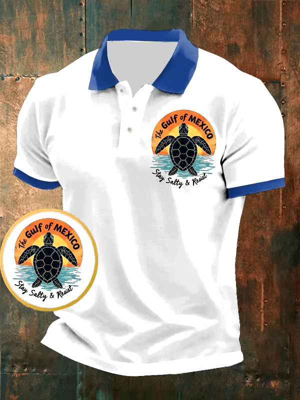 ?Buy 3 get 12% off丨Men's Gulf Of Mexico Printed POLO Shirt