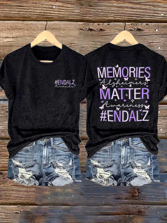 ?Buy 3 get 12% off丨Women's Memories Matter Printed T-Shirts