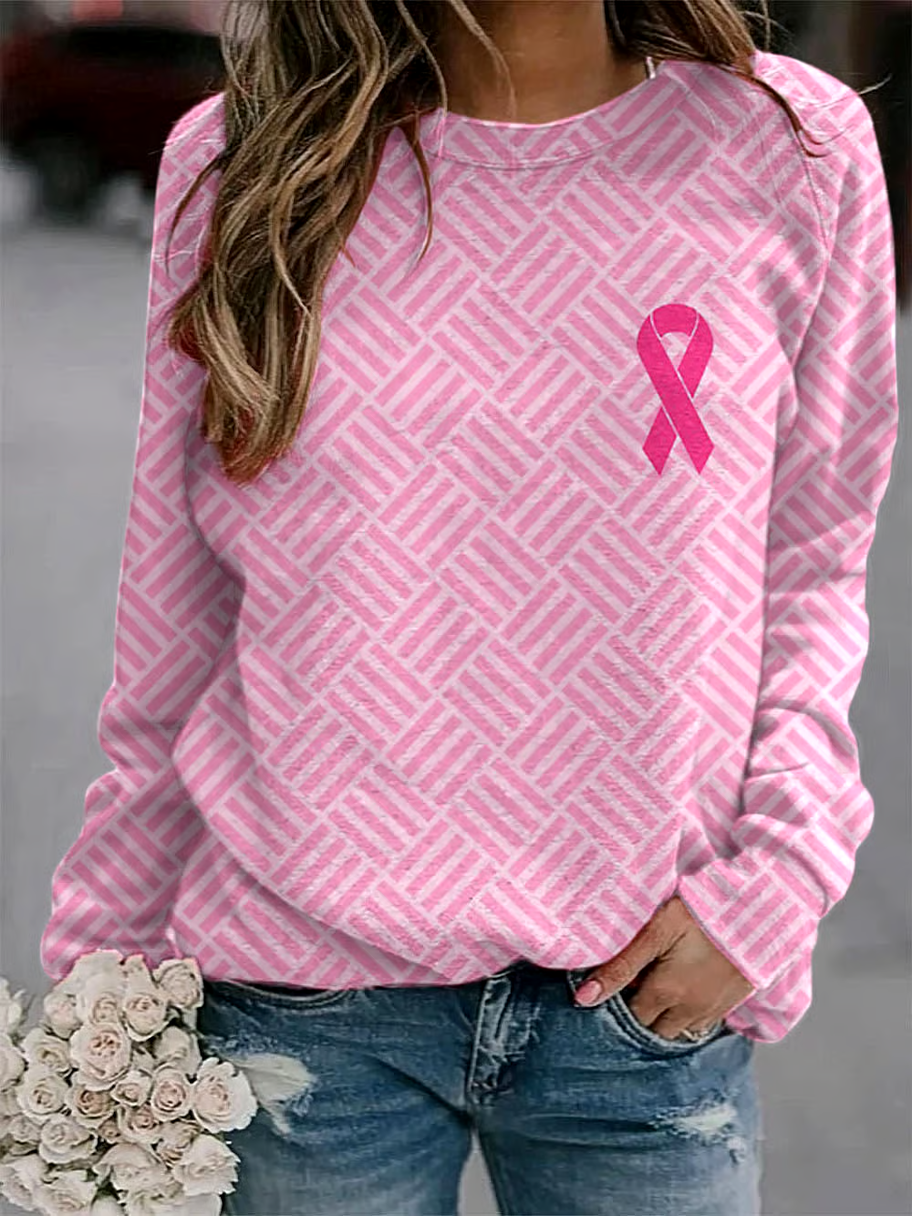 ?Buy 3 get 12% off丨Women's Breast Cancer Awareness Sweatshirt