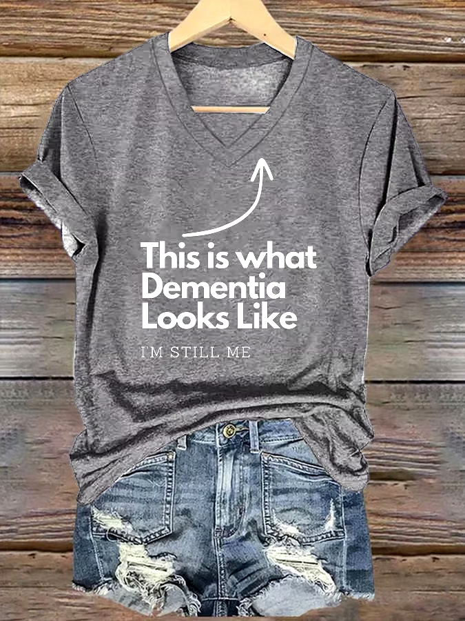?Buy 3 get 12% off丨Women's Alzheimer's This Is What It Looks Like When I Lose My Memory But I'm Still Me Printed Short-Sleeved T-Shirt