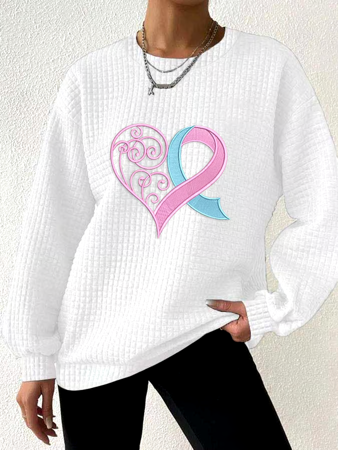 ?Buy 3 get 12% off丨Women's Pink Heart Checkered Sweatshirt