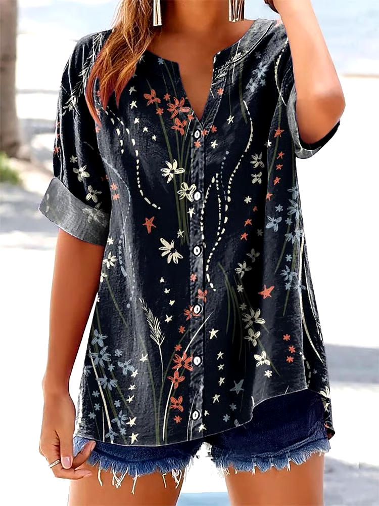 ?Buy 3 get 12% off丨Women's Casual Retro Floral Print Shirt