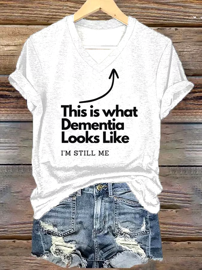 ?Buy 3 get 12% off丨Women's Alzheimer's This Is What It Looks Like When I Lose My Memory But I'm Still Me Printed Short-Sleeved T-Shirt